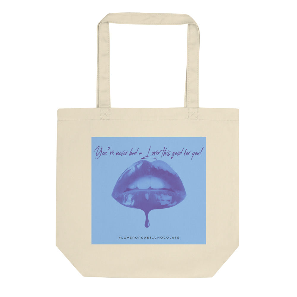 Lover Pop Art Organic Eco Tote Bag (Blue)