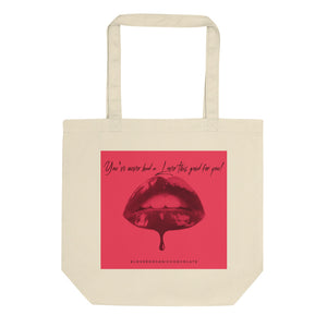 Lover Pop Art Organic Eco Tote Bag (Red)